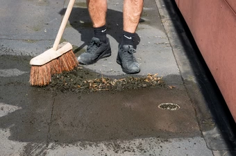 Schade door wateroverlast in Alkmaar.